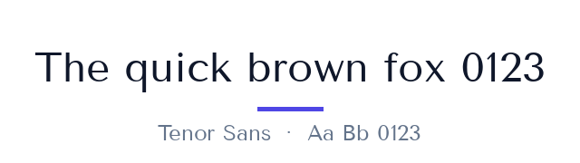 پیش‌نمایش فونت Tenor Sans