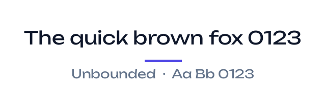 پیش‌نمایش فونت Unbounded