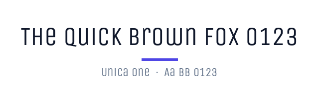 پیش‌نمایش فونت Unica One