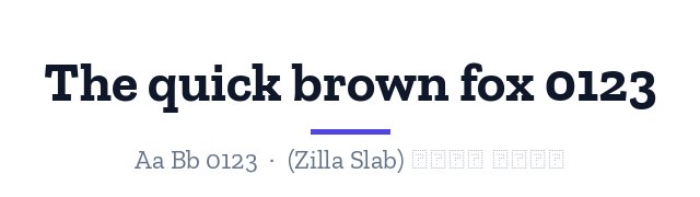 پیش‌نمایش فونت زیلا اسلب (Zilla Slab)